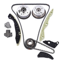 Flynsu Cam Sprocket Timing Chain VVT Gear Kit Replacement for 07-17 Chrysler Dodge Caliber Avenger Jeep Compass Patriot 2.0L 2.4L 5047022AA, 5047021AA, 4884868AB, 4884588AA