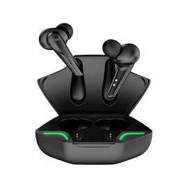 Auriculares Inalámbricos Bluetooth con Estuche de Carga, LED Verde, Negro