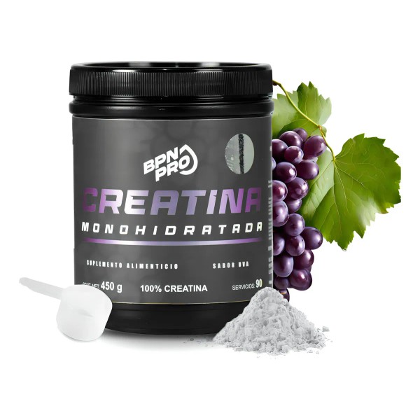 Creatina En Polvo Monohidratada Pura Sabor Uva BPN PRO 450g