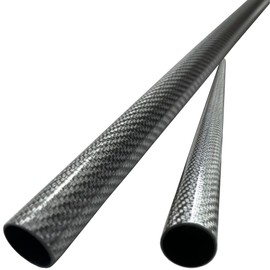 KARBXON - Carbon Fiber Tube - Silver - 10mm X 8mm X 1000mm - Hollow Carbon Fiber rods - Glossy Carbon Tubes - Pure Carbon Fibre Tubes - Lightweight High Strength Carbon Fiber Shaft -3K Wrap (2)