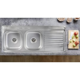 CNX Tarja Doble Para Fregadero 120x50cm, Kit De Instalación