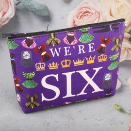We're Six Queens Musical Theatre Makeup Bag Six Queen Musical Fans Gift Broadway Musical Cosmetic Bag Case (We're SIX 3uk)
