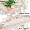URROMA Linen Round Doily,20 * 20in Beige Table Cover with