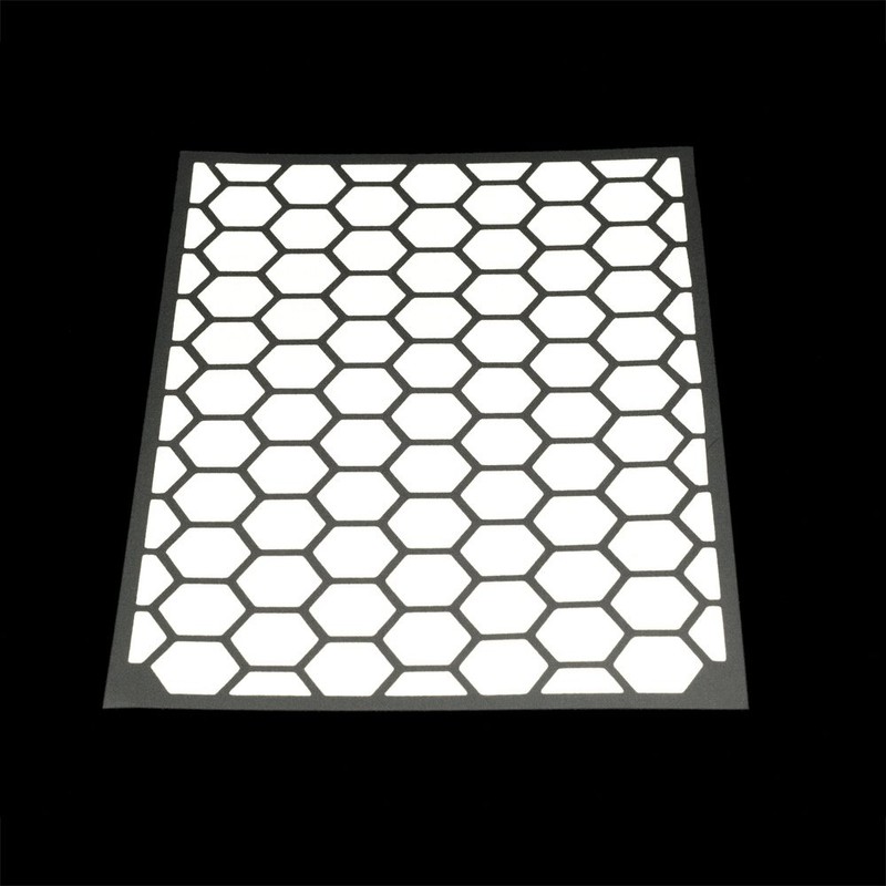 RydeSafe Calcomanías Reflectantes - Kit Hexagonal - Grande (Blanco)