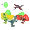 25 PCs Prefilled Easter Eggs Filled with Building Block Dinosaur