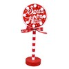 Christmas Stop Here Decor Metal Solid Wood LED Delicate Santa
