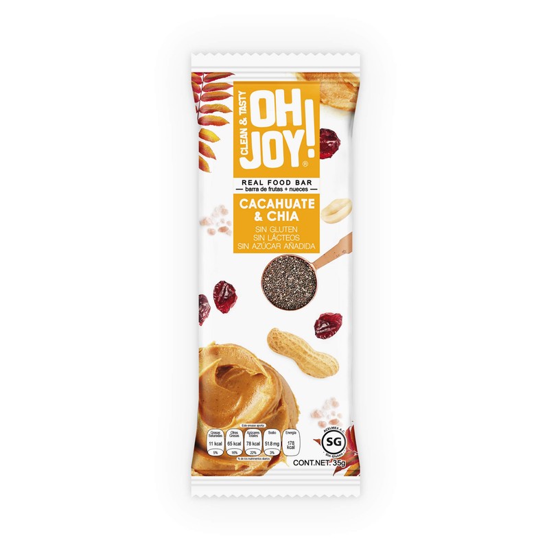 "Oh Joy! 4pack Barra De Frutas & Nueces Variedad Cacahuate