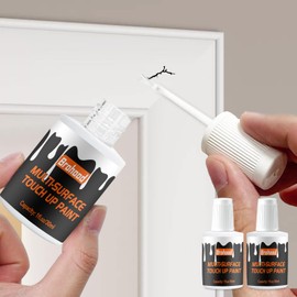 Brohood White Touch Up Paint, Appliance Kitchen Cabinet Paints for Wall, Multi Surface Touch Up Paint, 2Pcs Semi Gloss White Wall Paints for Enamel Porcelain Door Furniture Chips Scratches
