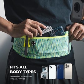 VULKIT - Cinturón delgado para correr para mujeres y hombres, soporte para teléfono celular para correr, entrenamiento riñonera, bolsa de correr, cint