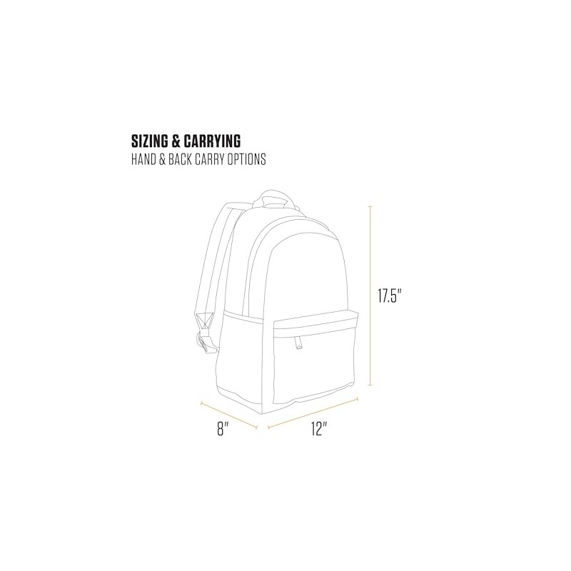 Carhartt 21L Classic Laptop Backpack, Water-Resistant Pack W/ 15" Laptop
