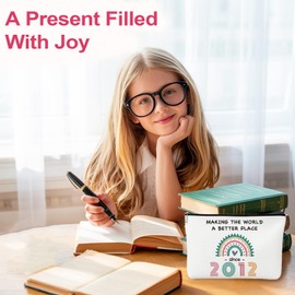 13th Birthday Gifts for Girls - 2012 Funny 13th Birthday Gifts Makeup Bags and Pencil Bags, 13 Years Old Gifts for Daughter, Granddaughter and Nice