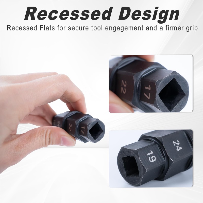EKUWU Motorcycle Front Wheel Hex Axle Tool, Spindle Socket Adapter