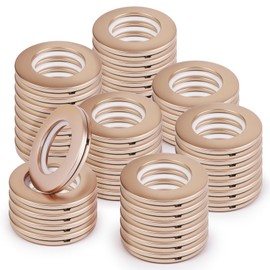 WCIC Curtain Eyelet Rings 48 Pieces Curtain Eyelets Round Plastic Rings Clips Inner Diameter 40 mm DIY Rings for Window Curtain, Shower Curtain, Changing Room Door Curtains, Backpack Bag Hole Matt