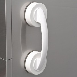 Japard Shower Grab Bars for Light-Duty 33lbs 8" Safety for Kitchen, Detachable Handle with Suction Cup Reusable for Seniors Kids, White 1 Pack