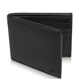 Access Denied Slim Leather Bifold Wallets For Men - Minimalist Mens Wallet RFID Blocking Card Holder With ID Window Gifts For Men