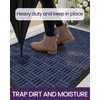 DEXI Front Door Mat Outside Entrance, 2x4 ft Rubber Entry