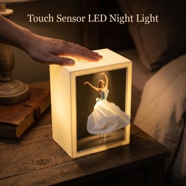 Ballerina Flying Skirt Tissue Box with Touch Sensor Night Light