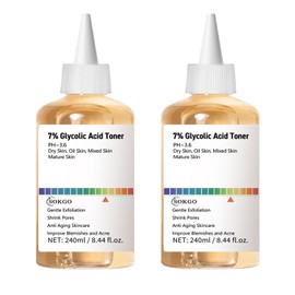 7% Glycolic Acid Exfoliating Toner, Exfoliating Facial Toner, Pore Minimizing Toner, Smooth Skin, Even Tone, Hydrating Formula