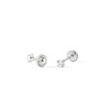 Mondepetit - 18ct White Gold Cubic Zirconia 3 mm Children's