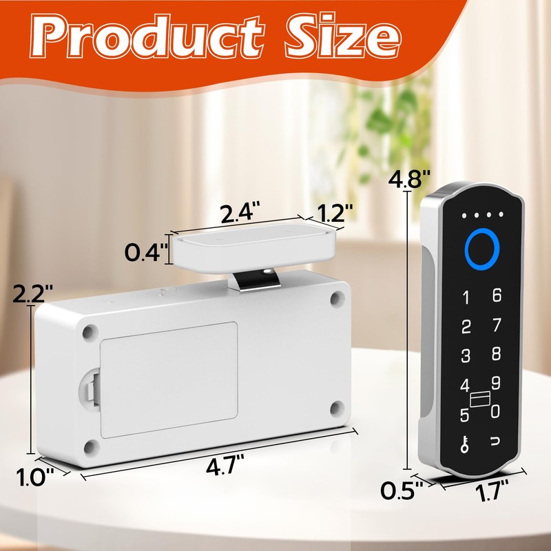 Eseesmart Smart Cabinet Lock, Magnetic Digital Electronic RFID Keyless Bluetooth