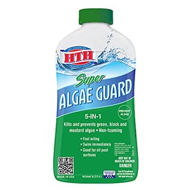 HTH 67032 Super Algae Guard Swimming Pool Algaecide Cleanser, 1 qt