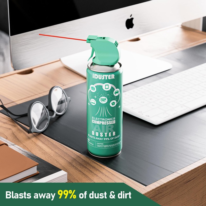 iDuster Disposable Compressed Air Duster, Computer Cleaner, Keyboard Cleaner, 1