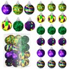 Lenwen 24 Pcs Mardi Gras Ball Ornaments for Tree Mardi