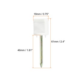 PATIKIL Archery Target Pins, 16 Pcs Manganese Steel Alloy Nails, White Pins for Securing Target Paper