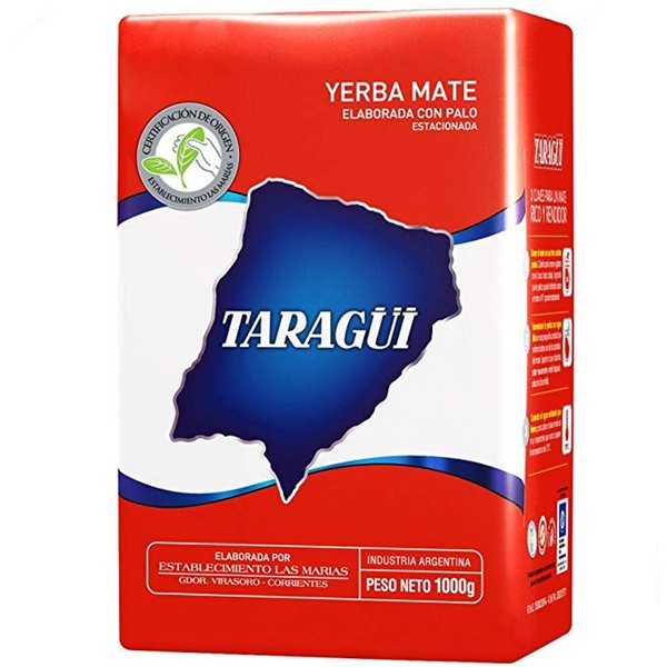 Taragüi Yerba Mate Classic Flavor Con Palo (with Stems) from Las Marías (1 kg / 2.2 lb)
