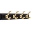 Liberty R38594-370 Modern Decorative 19" Black & Brushed Brass Hook