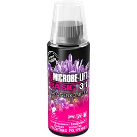 MICROBE-LIFT Basic 3.1 Halogen Complex - 120 ml - Complements the Basic System with Highly Concentrated Halogens, Improves the Colours of Corals in Saltwater Aquariums