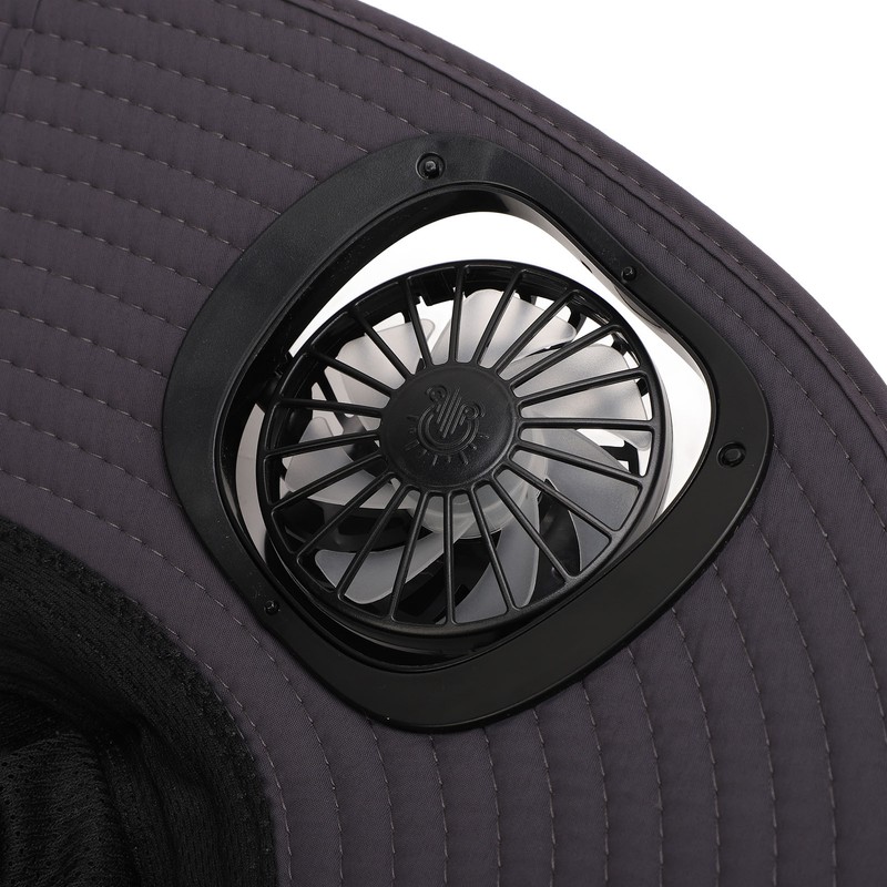 Solar Fan Hat Large Brim Quick Dry Breathable 3 Speeds