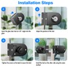 Ranbo Frameless Double-Sided Glass Door Lock,Clamp-On No-Drill,304 Stainless Steel,for 3/8"–1/2"(10-12mm)
