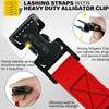 MELOTOUGH 4Pk 1" x 2ft Lashing Strap with Alligator Thumb