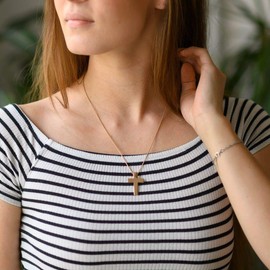 Materia Rosegold Kreuz - Anhänger Silber 925 Rose vergoldet KA-279-Rose