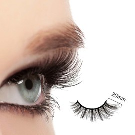 BIEUFBJI False Eyelashes Faux Mink Eyelashes 20MM Thick Lashes Pack 8 Pairs