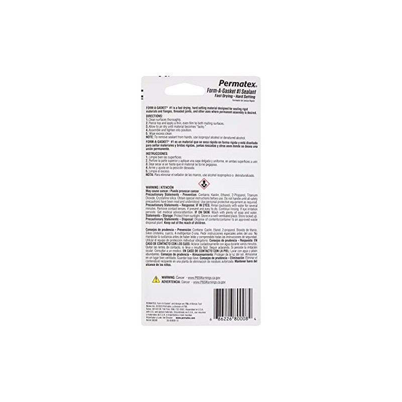 Permatex 80008 Form-A-Gasket #1 Sealant, 3 oz.