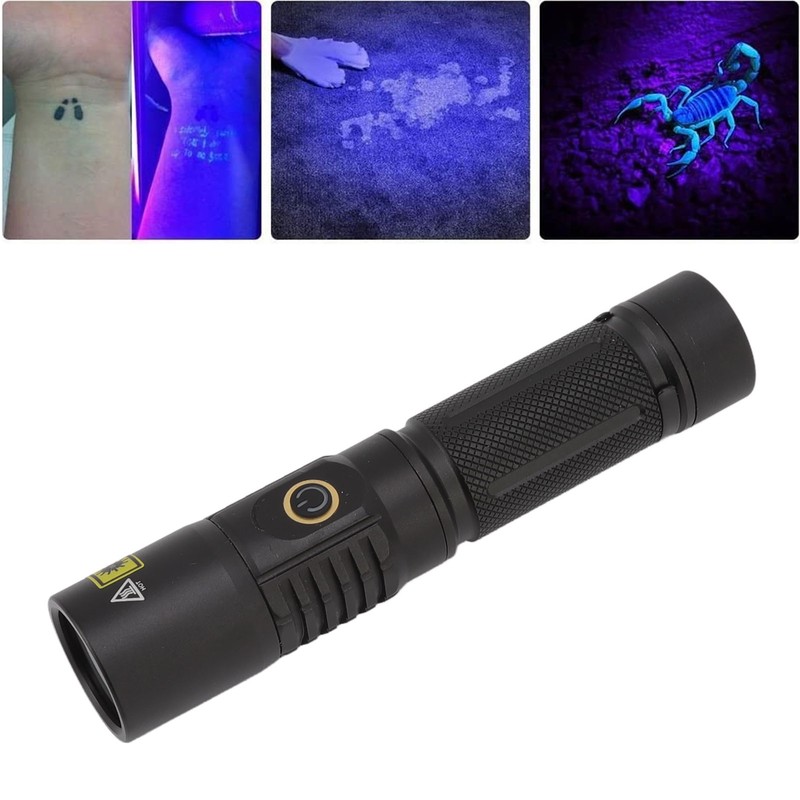 Portable 365nm UV Flashlight LED Black Light Torch for Pet