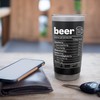 Beer Nutrition Facts Shirt Label Thanksgiving Christmas Stainless Steel Insulated
