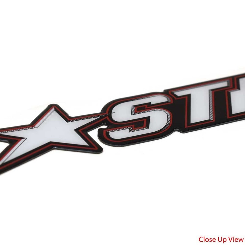 Stratos Boat Raised Decal 203902 | Black White Red Trailer