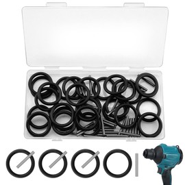 60 Pcs Replacement Pin and O-Ring Set, 30 Pairs 4x30mm Impact Ring and 3x25mm Socket Pins High-Strength Rubber and Stainless Steel for 1/2" Impact Socket Scaffolders Pressure Washers Heavy-Duty Tools
