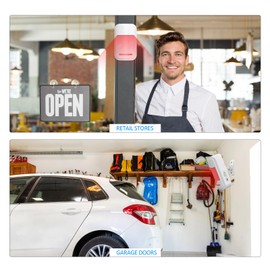 Motion Sensor Door Chime, Motion Detector Alarm,110dB Wireless Doorbell Indoor for Home Entry,Business Office/Garage/Retail Entrances,Monitor Alert for Pet/Elderly(500Ft Range,32 Tunes,5 Level Volume)