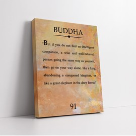 Poster Master Buddha Canvas - Buddha Quote Print - Buddhist Art - Meditation Art - Inspiring Gift for Him, Her, Men, Women - Motivational Decor for Living Room, Bedroom - Available in 8x10 to 30x40