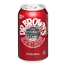 Dr. Browns Soda, Black Cherry, 12 oz can (Pack of 18, Total 216 Oz)
