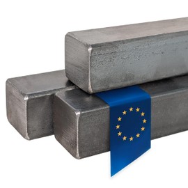 Stahl-Shop24 - Steel square steel, rolled, solid material, square profile, square bar, square iron, square steel, bar steel for material S235JRH, length: 500 mm, dimensions: 16 x 16 mm