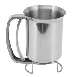 1000ml Stainless Steel Pancake Batter Dispenser, Handheld Pancake Batter Pourer with Easyflow Spout Squeeze Handle for Cupcakes Belgian Waffles Crepes Muffin Baking