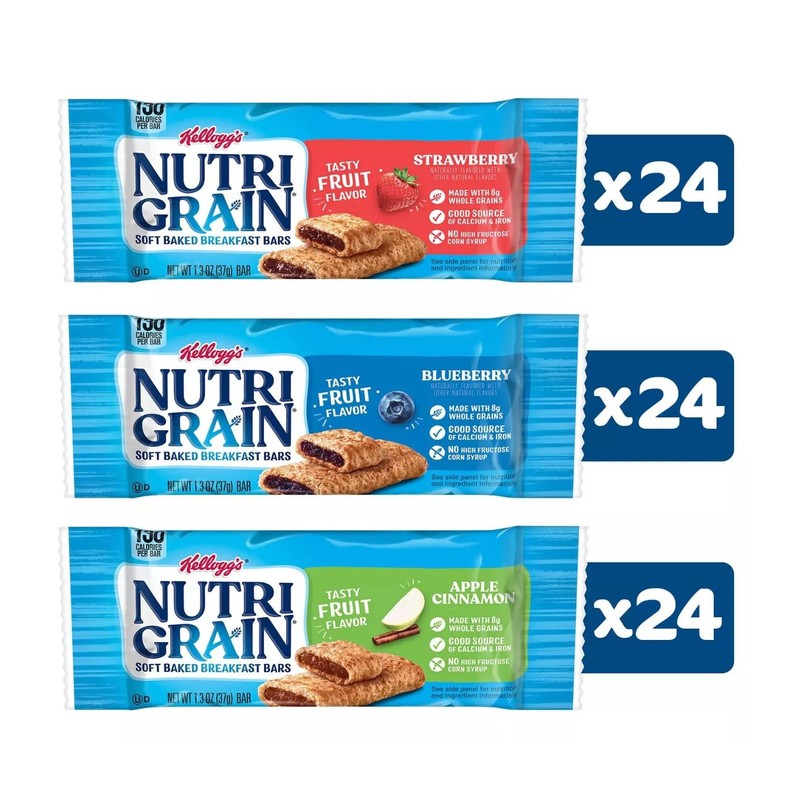 Soft Baked Breakfast Bars, Made with Whole Grains, Kids Snacks,