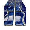 Tenedos Marble Blue Wavy Glossy Porcelain Lineup Border Pool Wall