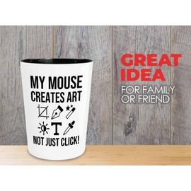 Editor Shot Glass 1.5oz - Not Just Click - Video Editor Film Lovers Student Cameramen Photographer Screenwriter Videographer