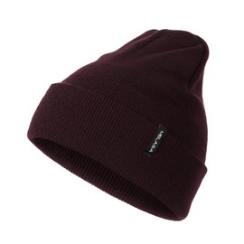 Winter Beanie Hats for Men and Women Acrylic Knit Cuffed Beanie Slouchy Warm Toque Unisex Gifts for Families Lover Maroon
